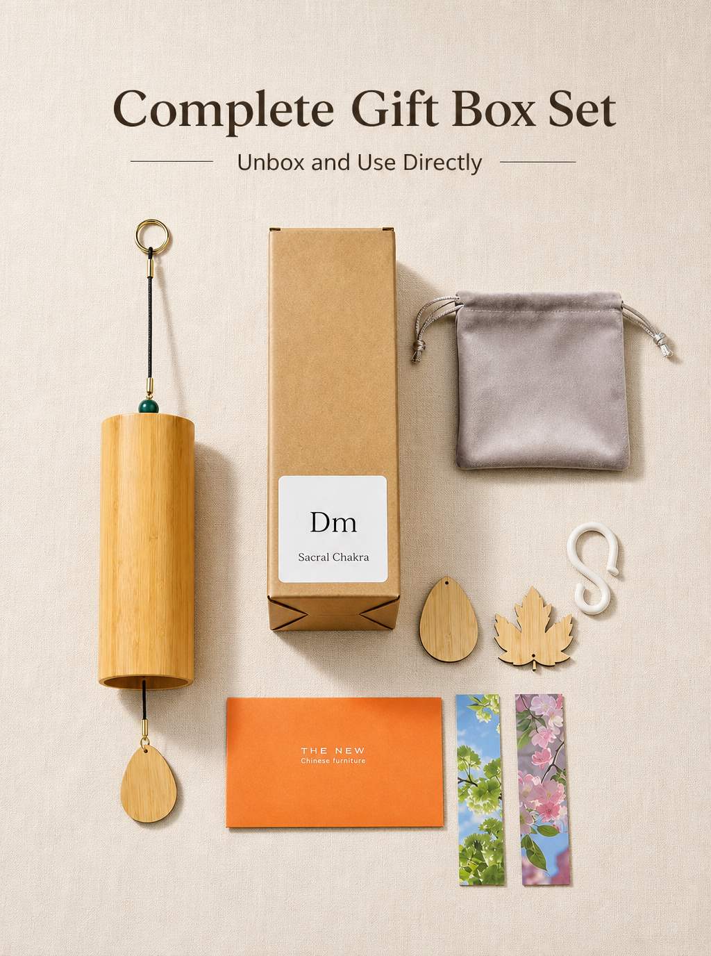 Bamboo Single-Tube Wind Chime - Image 2