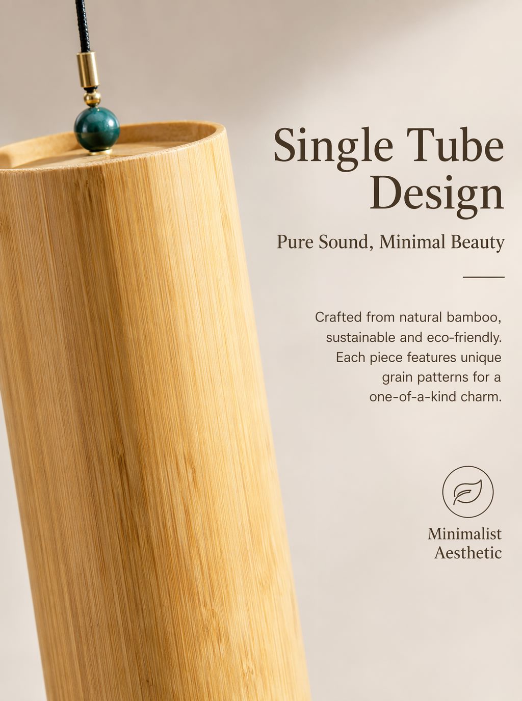 Single bamboo tube detail