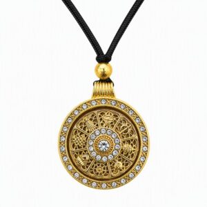 Eight Treasures Compass Pendant Necklace
